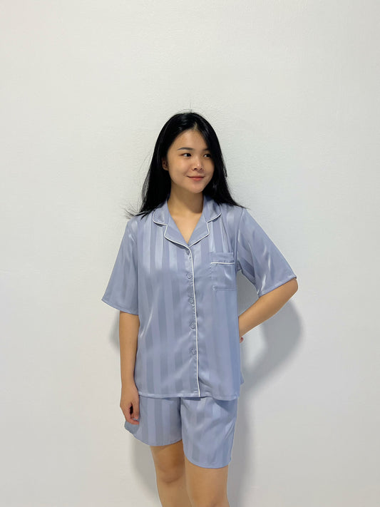 Keira Collection : Short sleeve + short pants (Ash Blue)