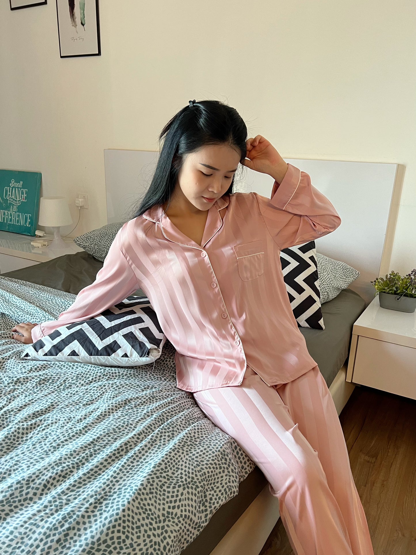 Cozy Collection : Long sleeve + long pants (Rose Pink)