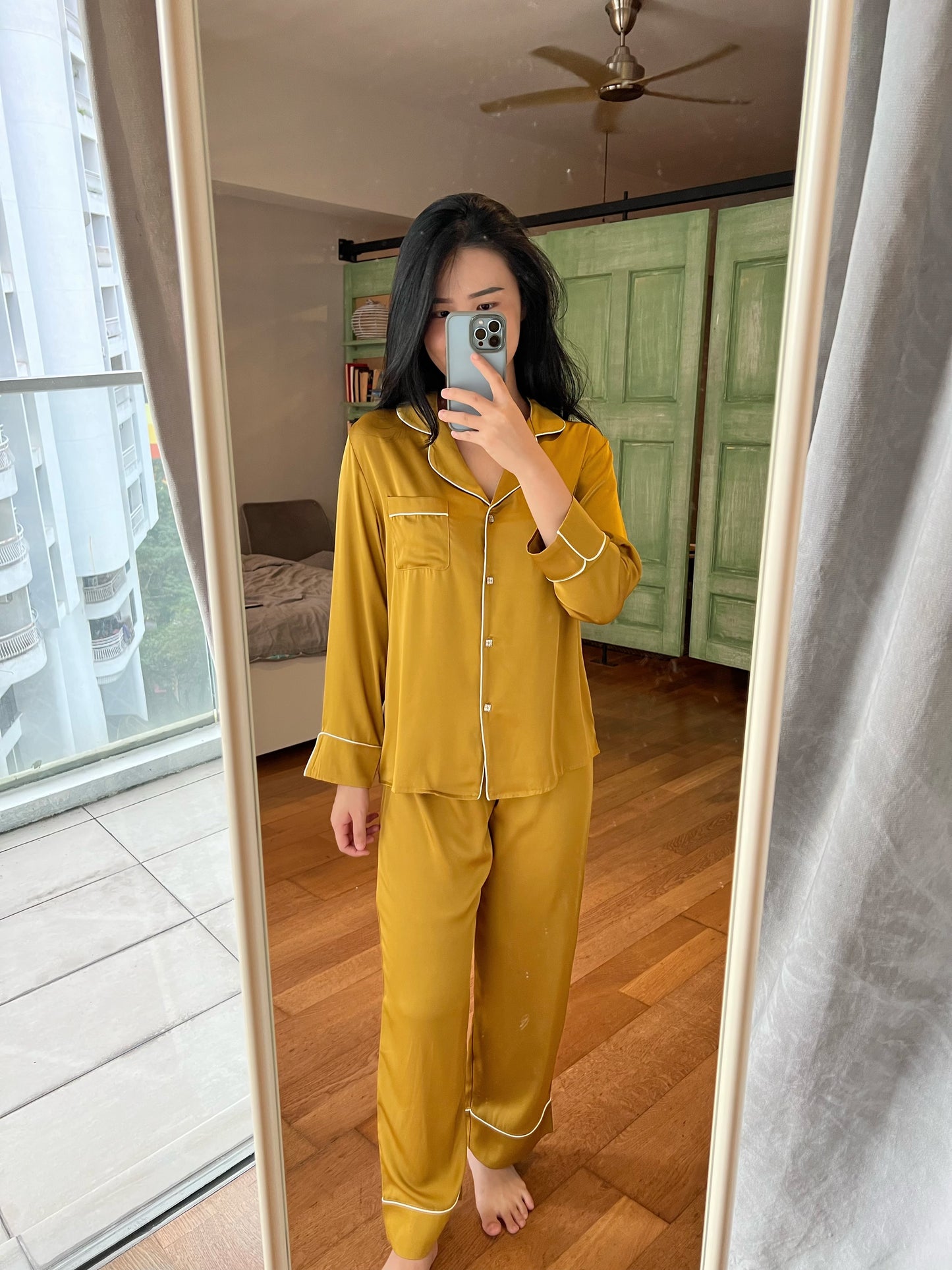 Blaire Collection : Long sleeve + long pants (Mustard Yellow)