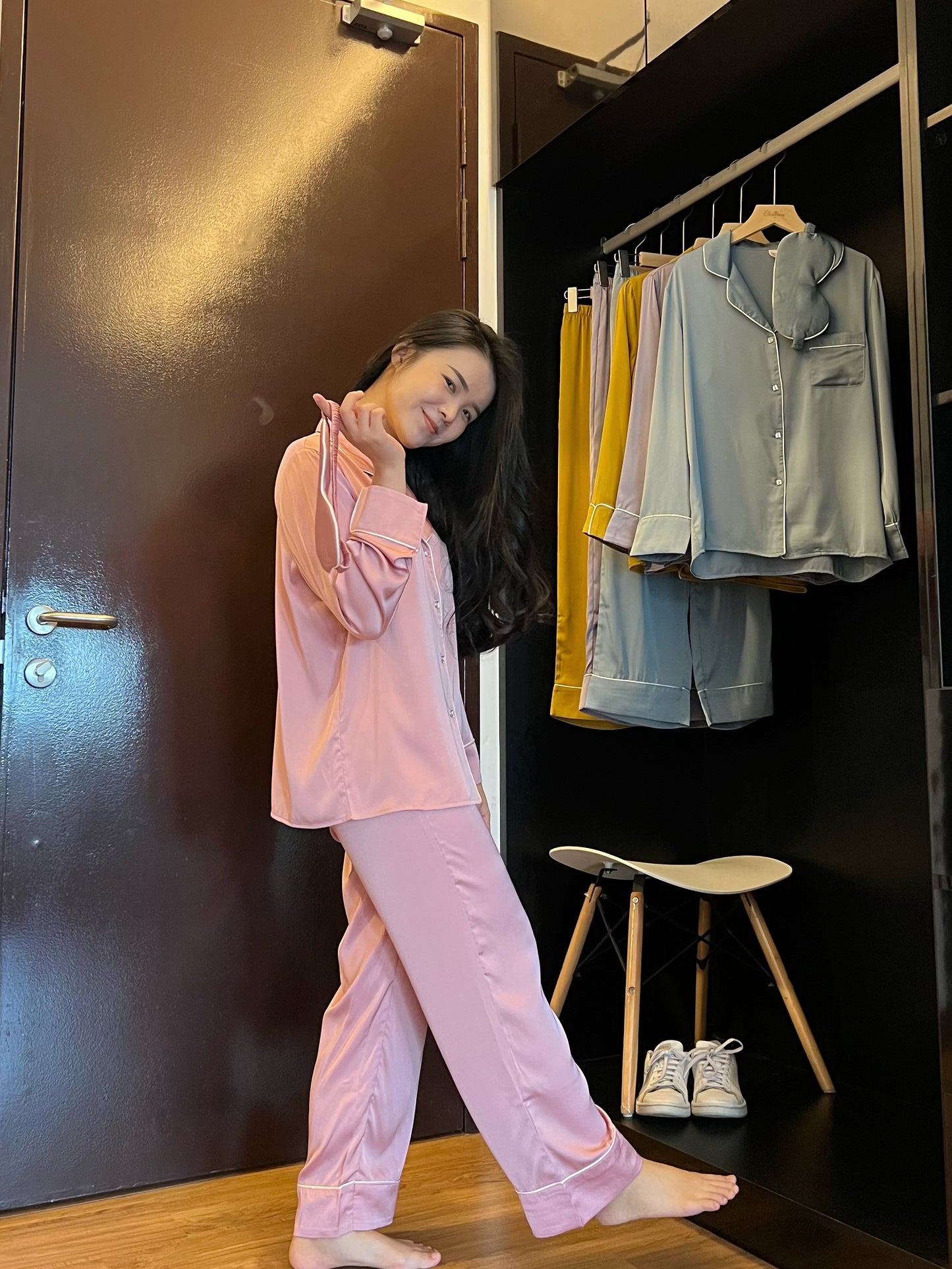 Blaire Collection : Long sleeve + long pants (Baby Pink)