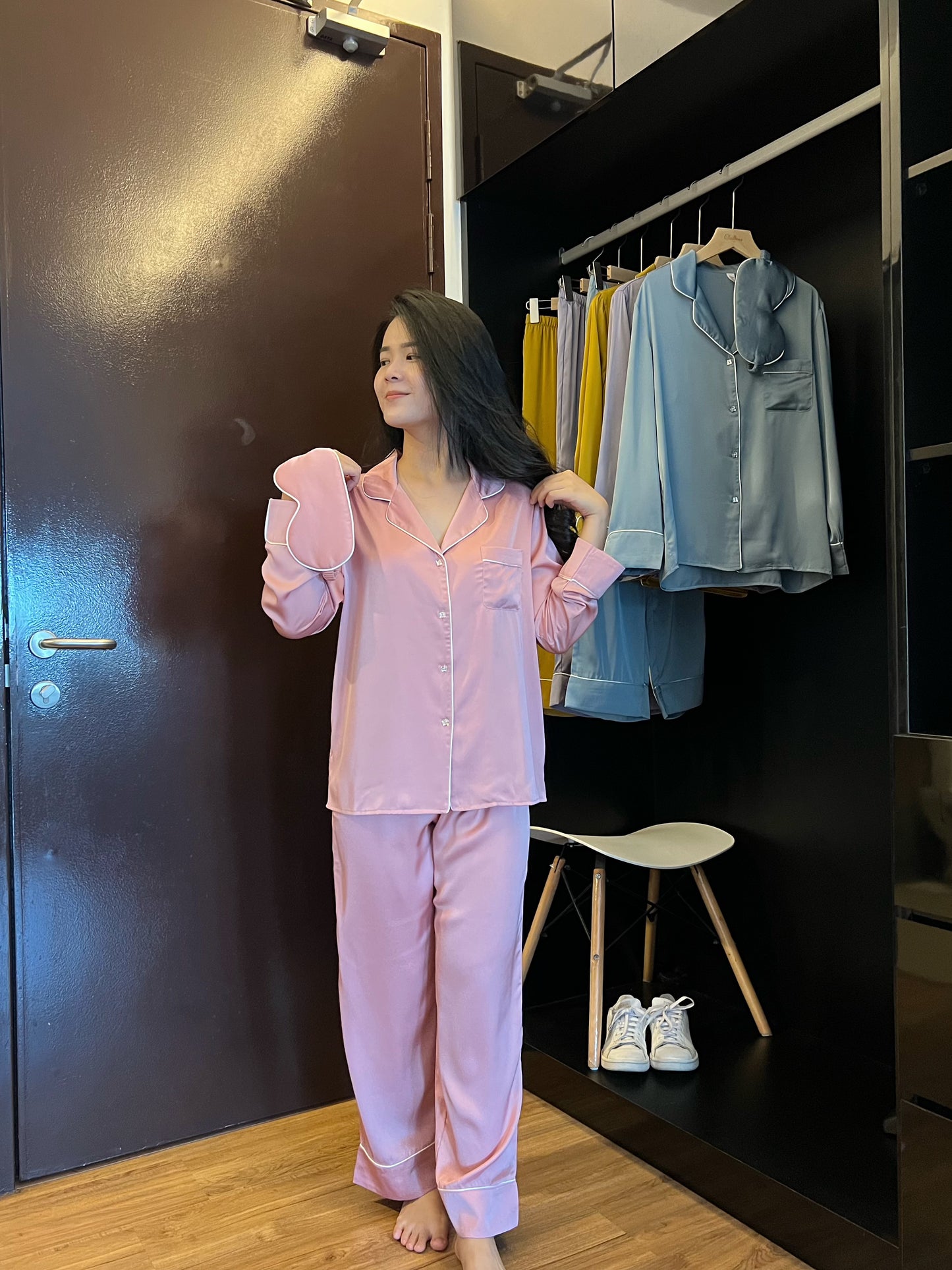 Blaire Collection : Long sleeve + long pants (Baby Pink)