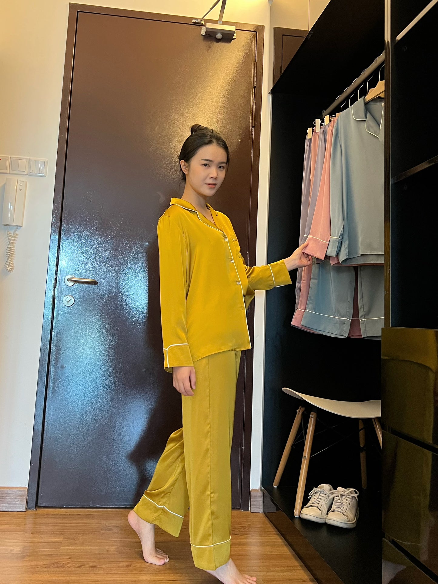 Blaire Collection : Long sleeve + long pants (Mustard Yellow)