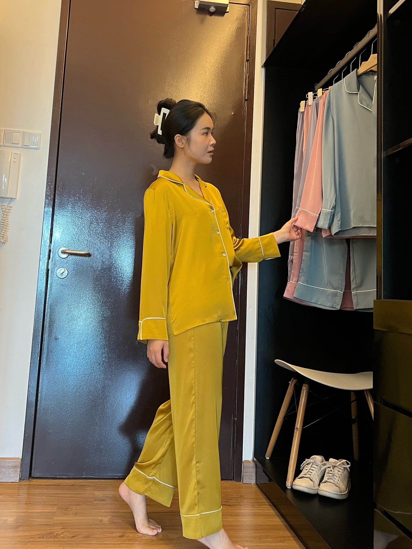 Blaire Collection : Long sleeve + long pants (Mustard Yellow)