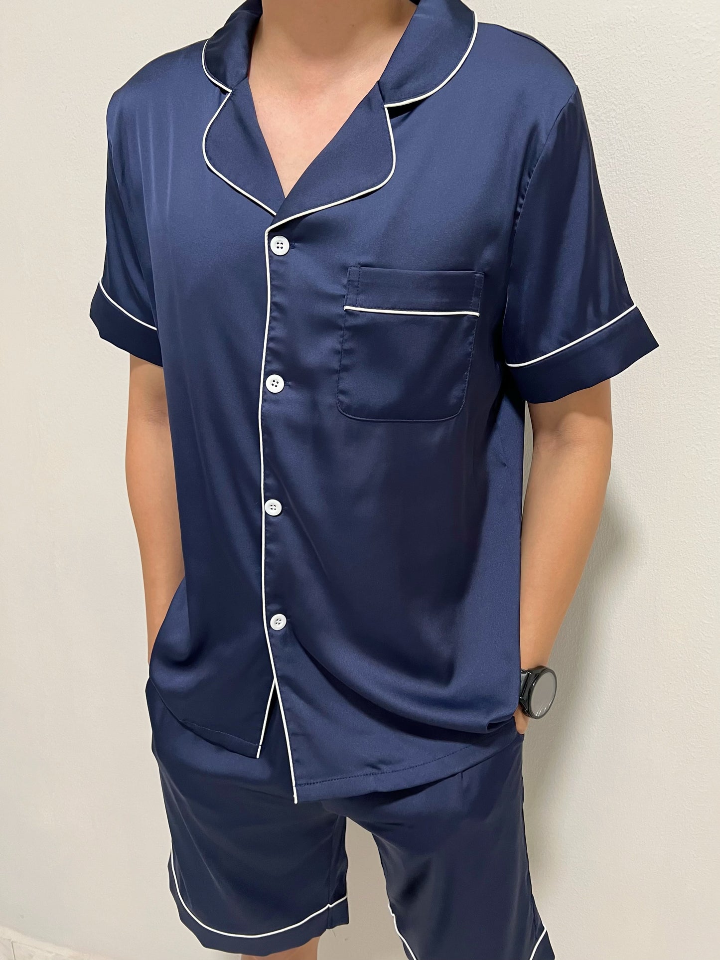 Eddie Collection : Short sleeve + short pants (Navy Blue)