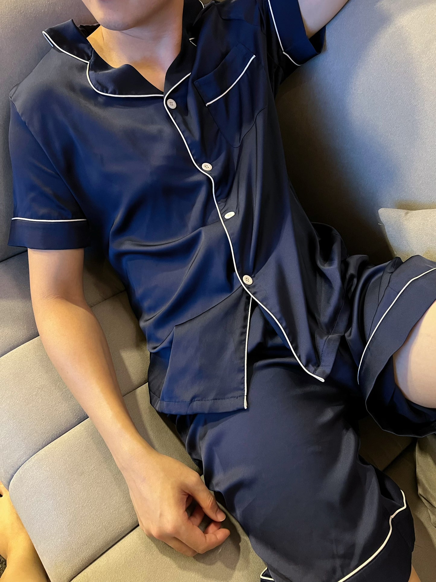 Eddie Collection : Short sleeve + short pants (Navy Blue)