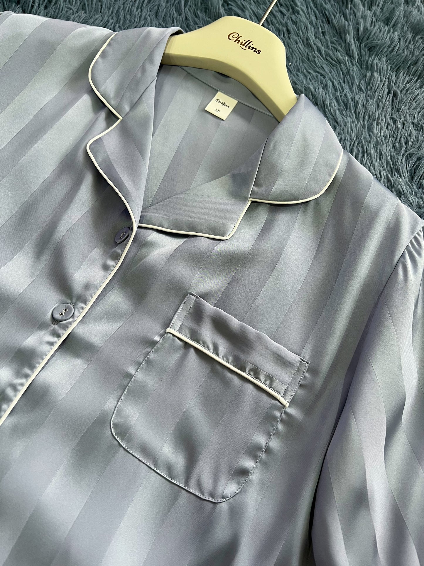 Keira Collection : Short sleeve + short pants (Ash Blue)
