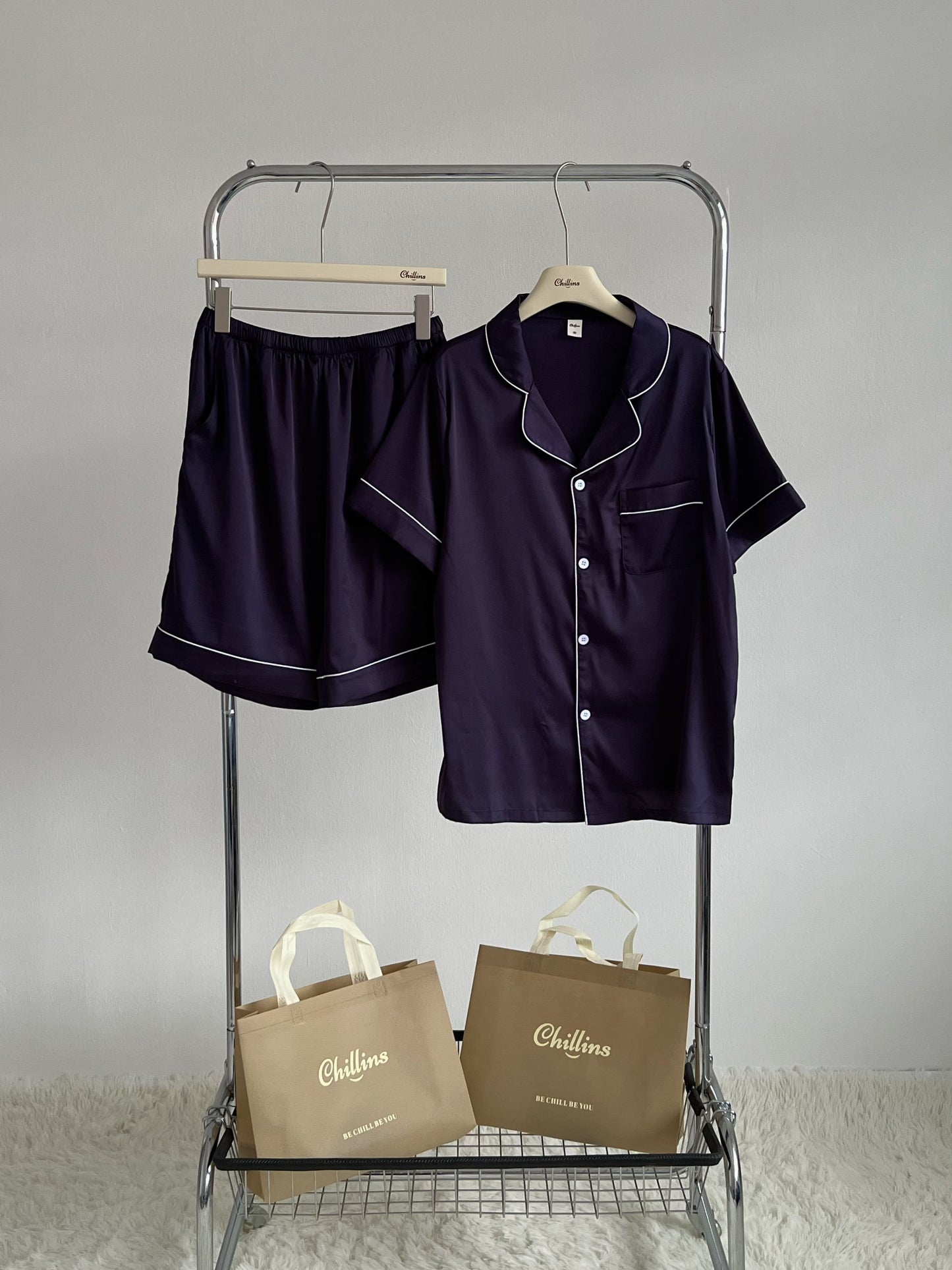 Eddie Collection : Short sleeve + short pants (Navy Blue)