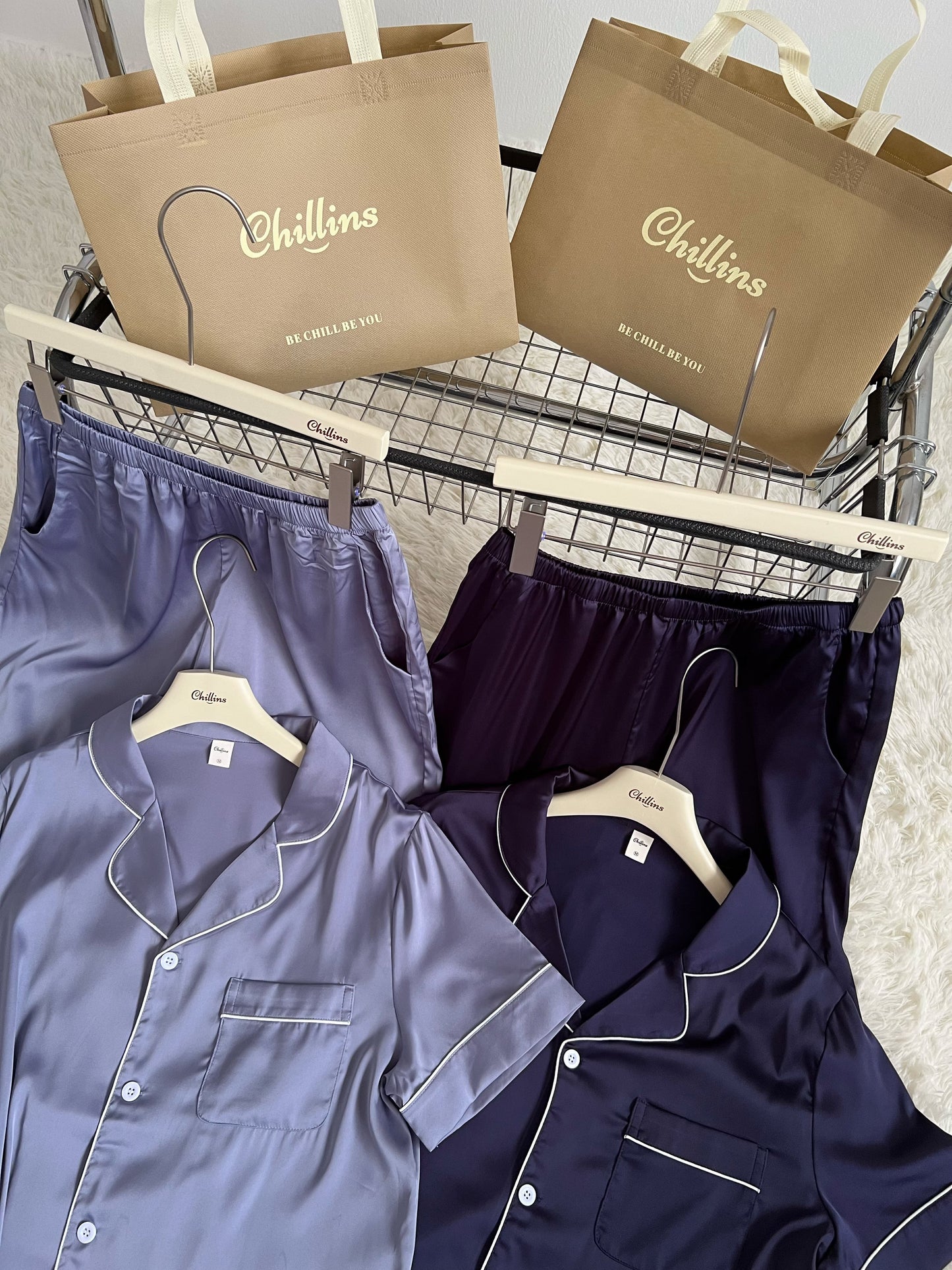 Eddie Collection : Short sleeve + short pants (Grey Blue)