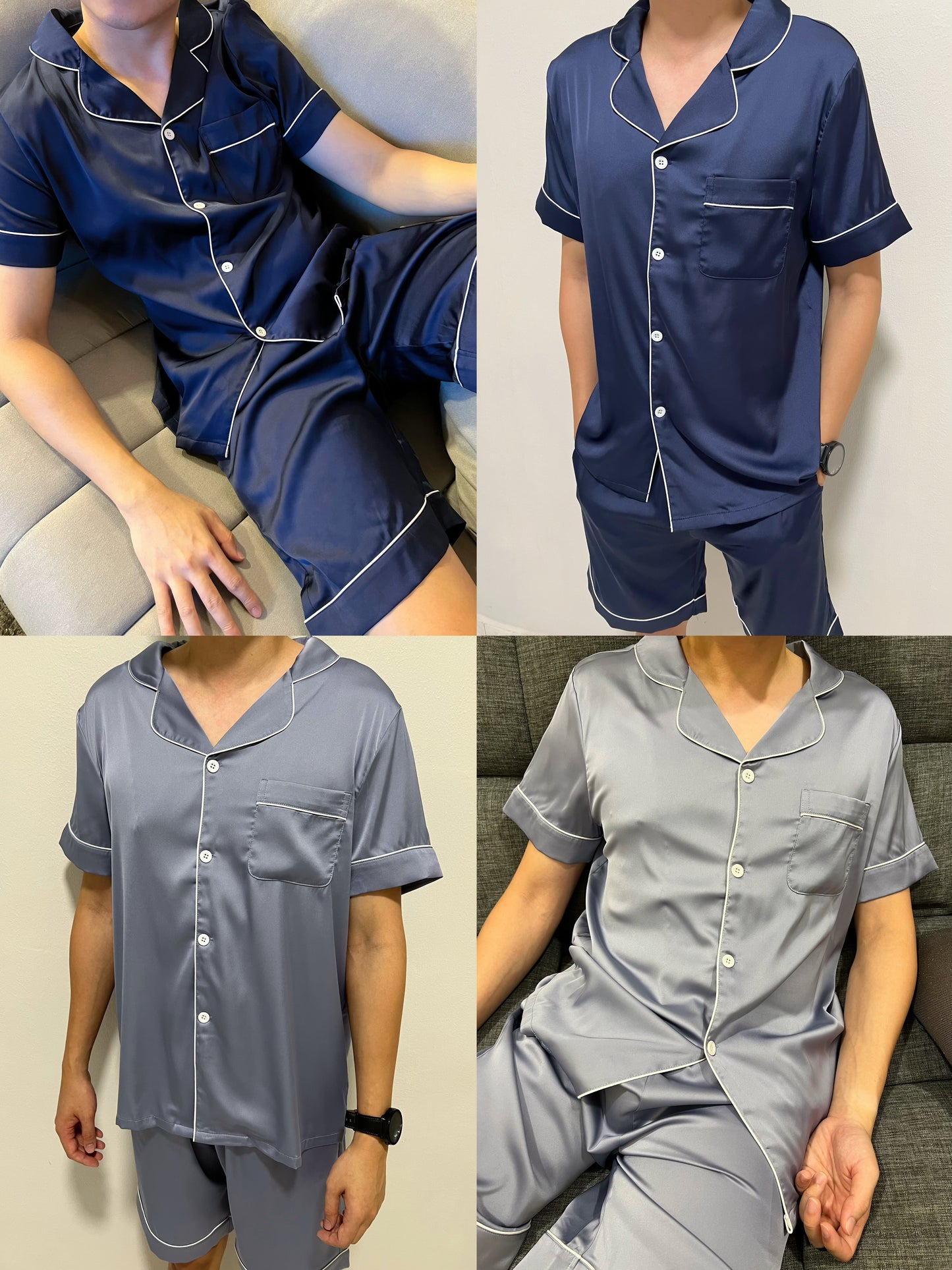Eddie Collection : Short sleeve + short pants (Navy Blue)