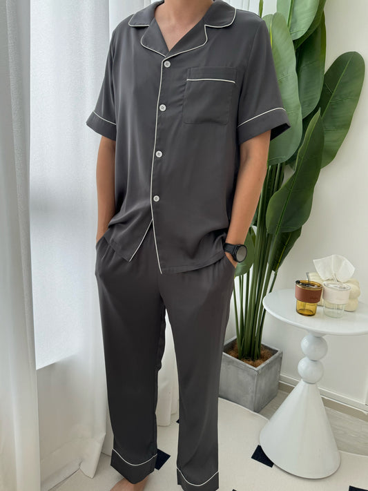 Gavin Collection : Short sleeve + long pants (Charcoal Grey)