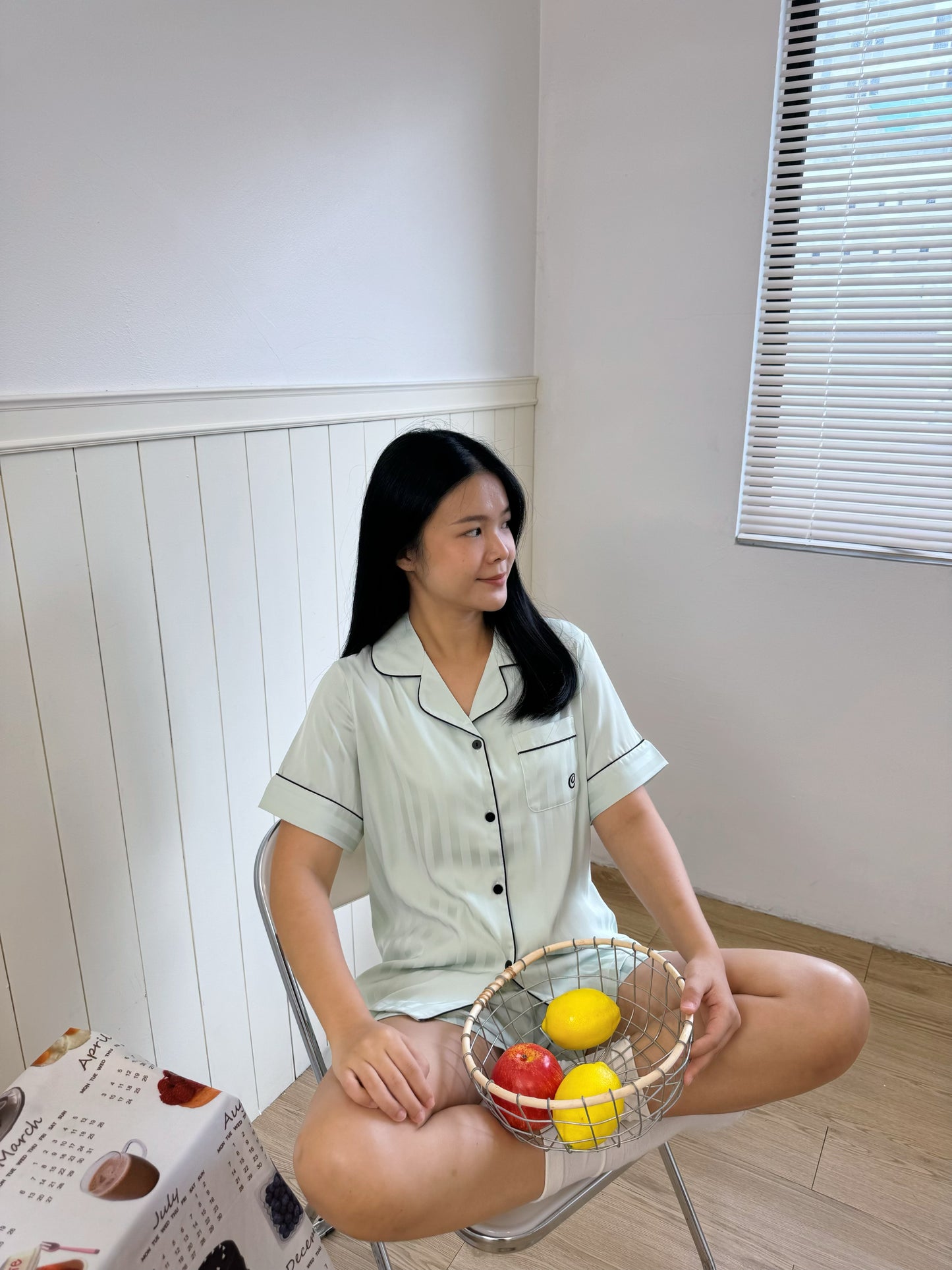 Chillday Collection : Short sleeve + short pants (Baby Green)