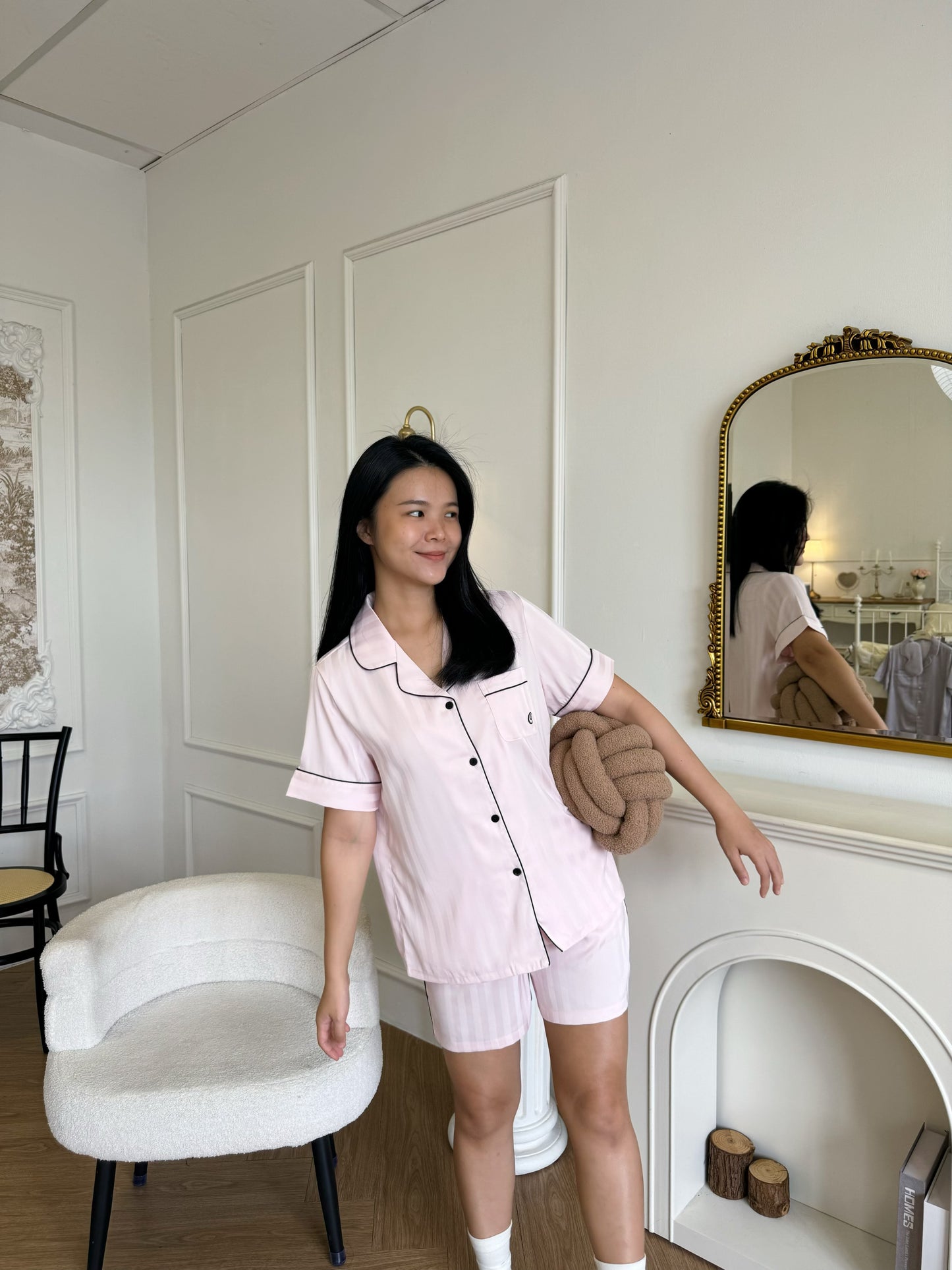 Chillday Collection : Short sleeve + short pants (Pink)