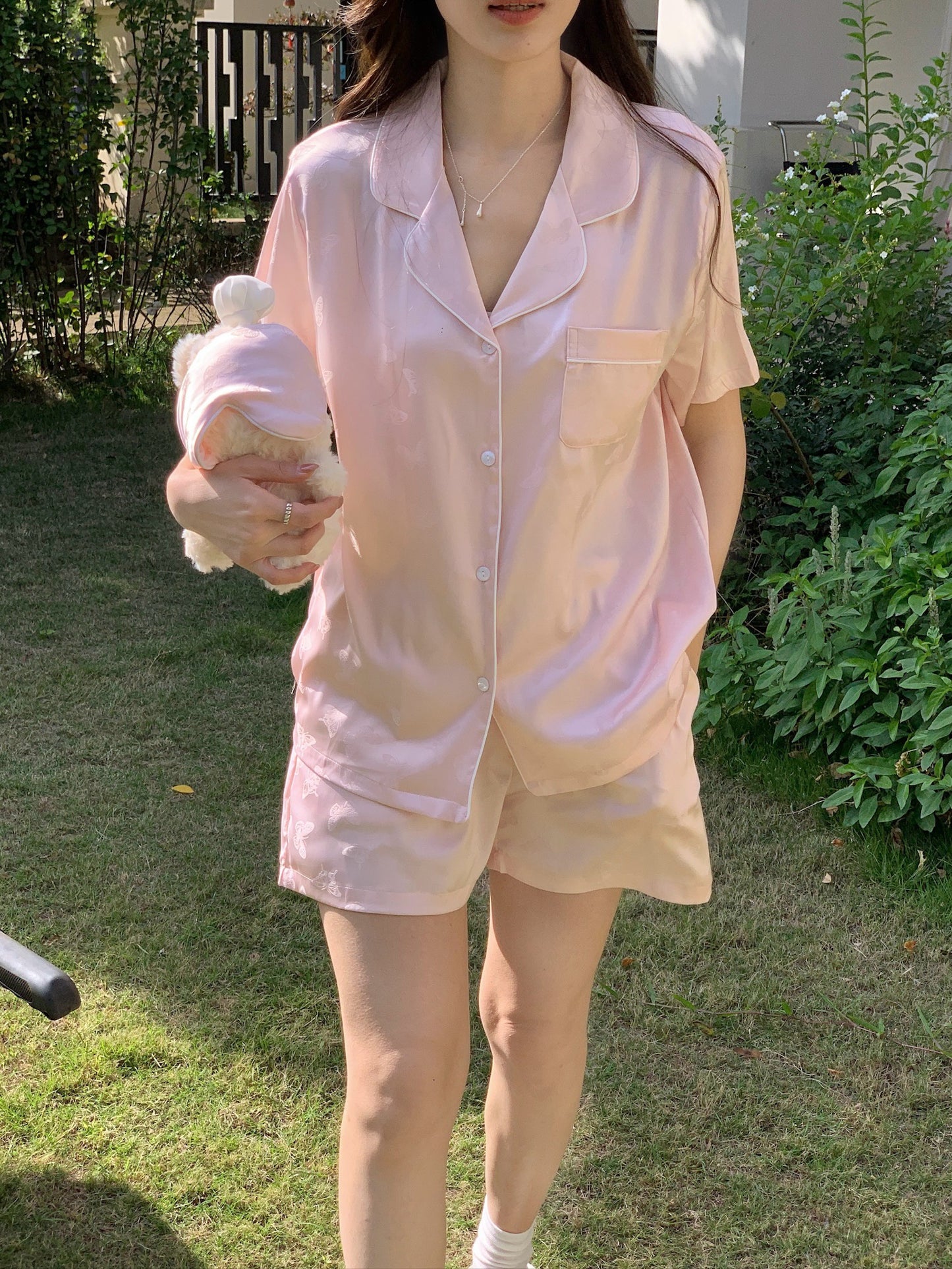 Glowie Collection : Short sleeve + short pants (Bright Pink)