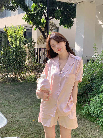 Glowie Collection : Short Sleeve with Short Pants (Bright Pink)