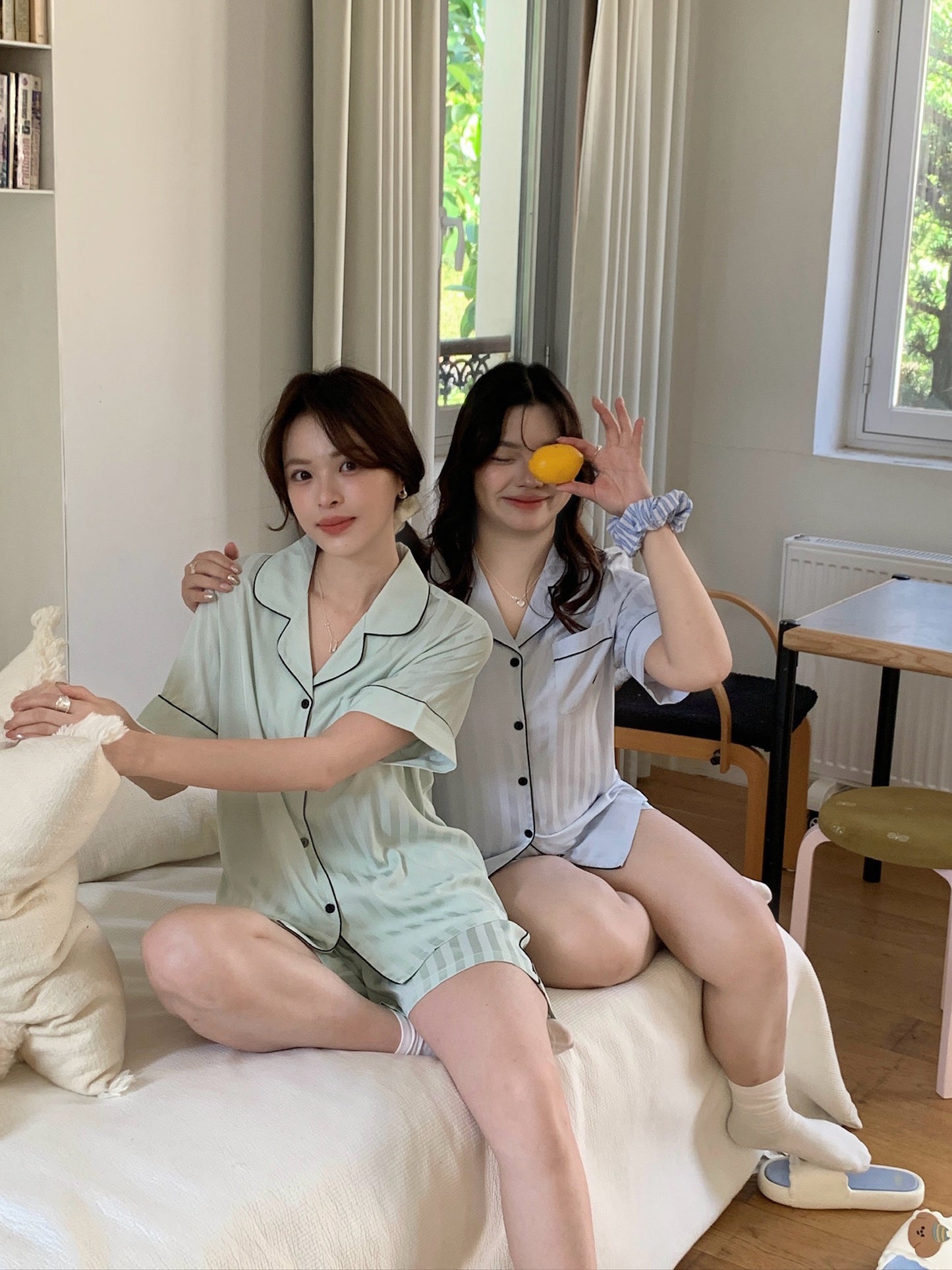 Chillday Collection : Short sleeve + short pants (Baby Blue)