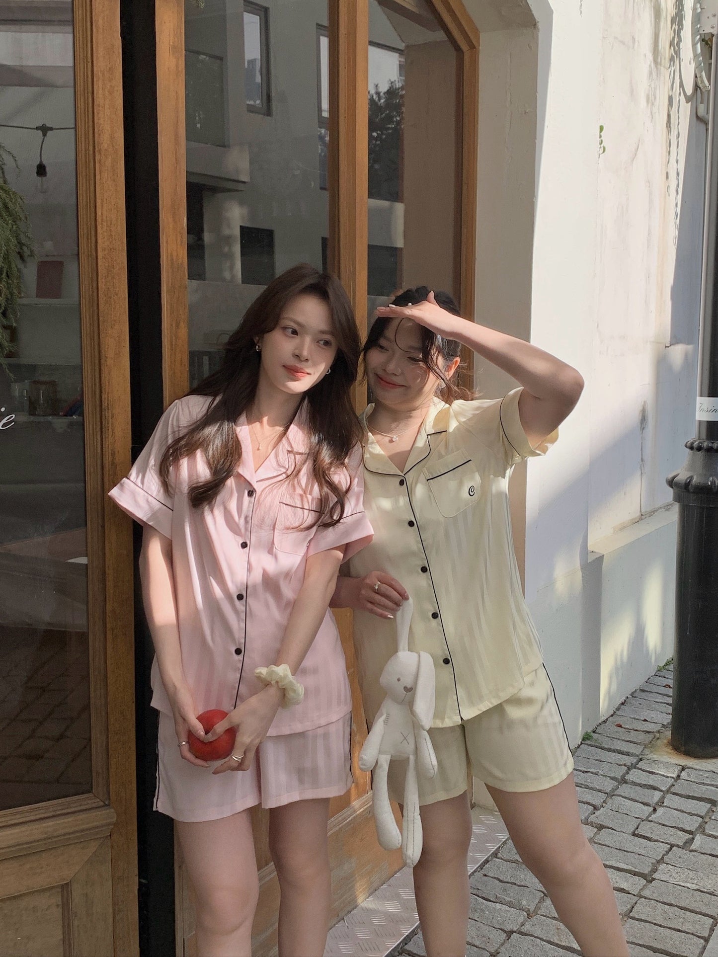 Chillday Collection : Short sleeve + short pants (Pink)