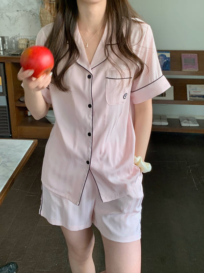 Chillday Collection : Short Sleeve with Short Pants (Pink)