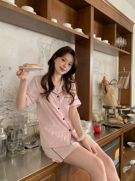 Abby系列 : 短袖+短褲 (藏青色)