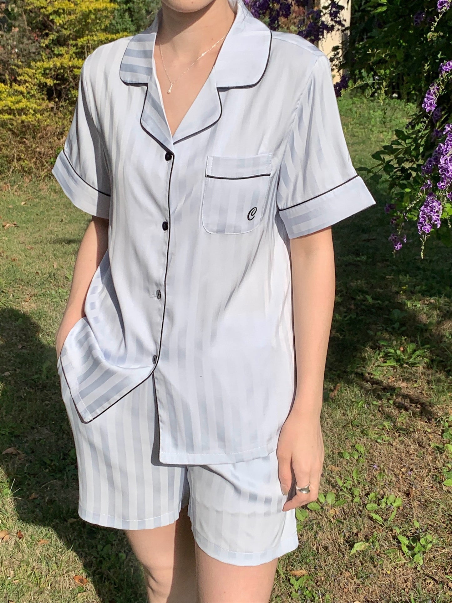 Chillday Collection : Short sleeve + short pants (Baby Blue)