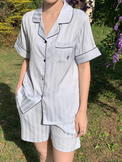 Chillday Collection : Short Sleeve with Short Pants (Baby Blue)