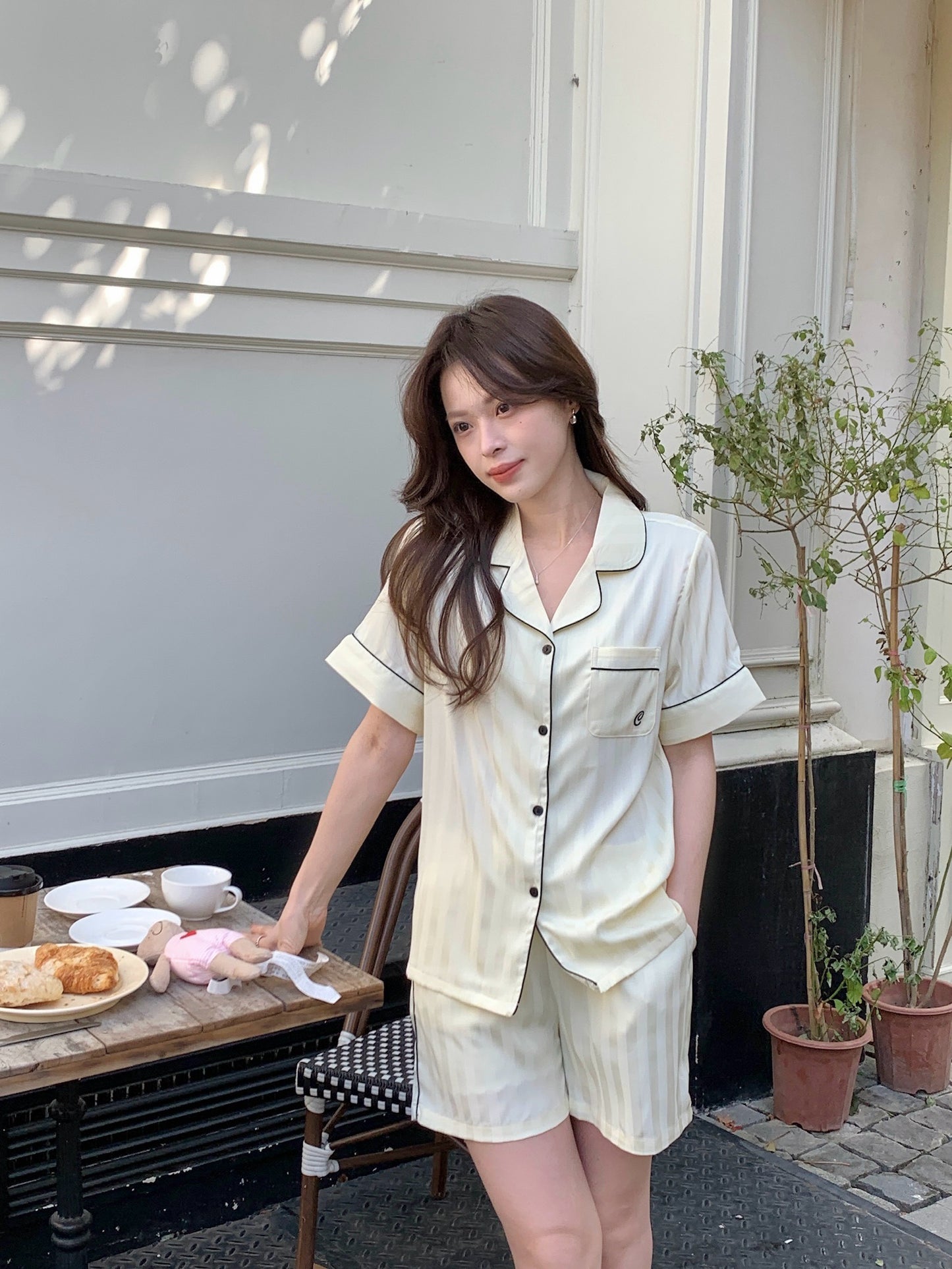 Chillday Collection : Short sleeve + short pants (Baby Yellow)