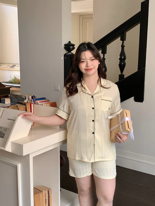 Abby系列 : 短袖+短褲 (藏青色)