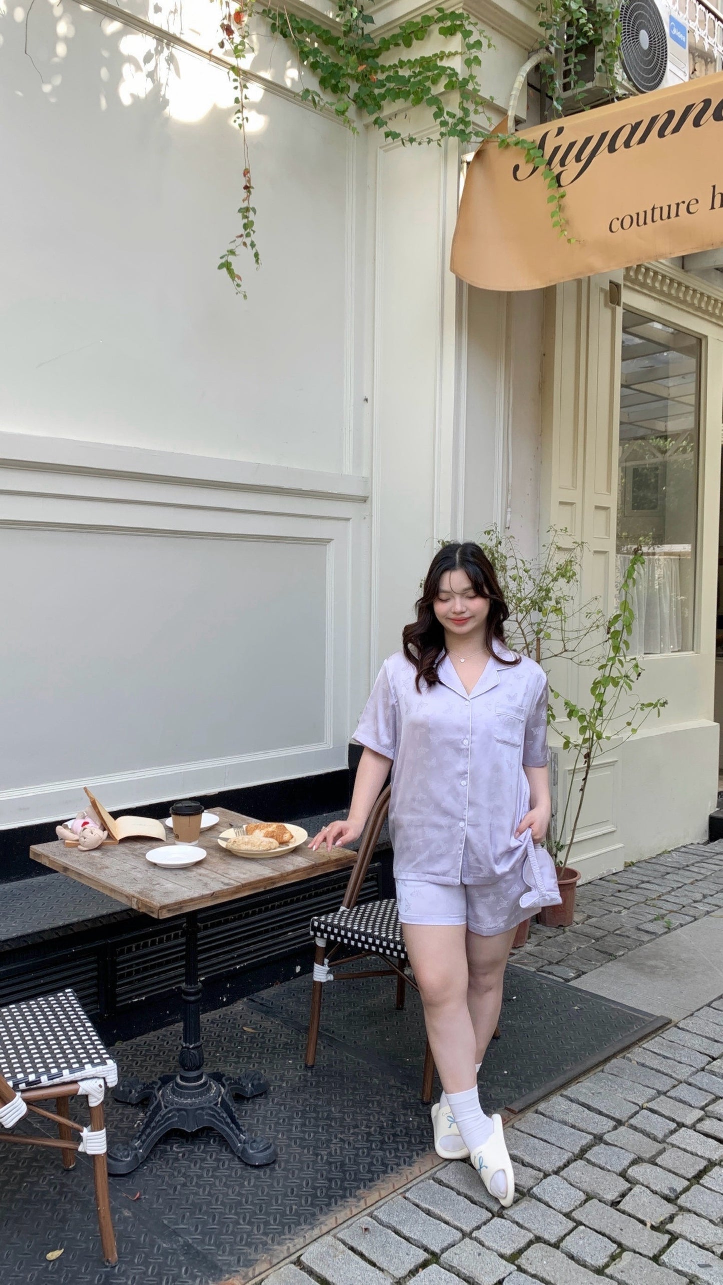 Glowie Collection : Short sleeve + short pants (Bright Purple)