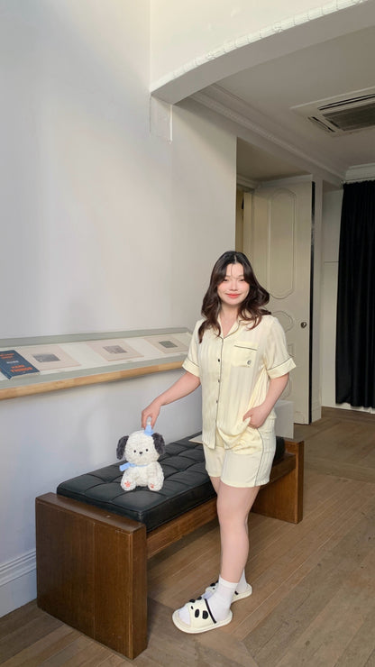 Chillday Collection : Short Sleeve with Short Pants (Baby Yellow)