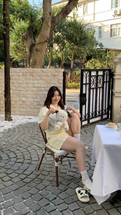 Chillday Collection : Short Sleeve with Short Pants (Baby Yellow)