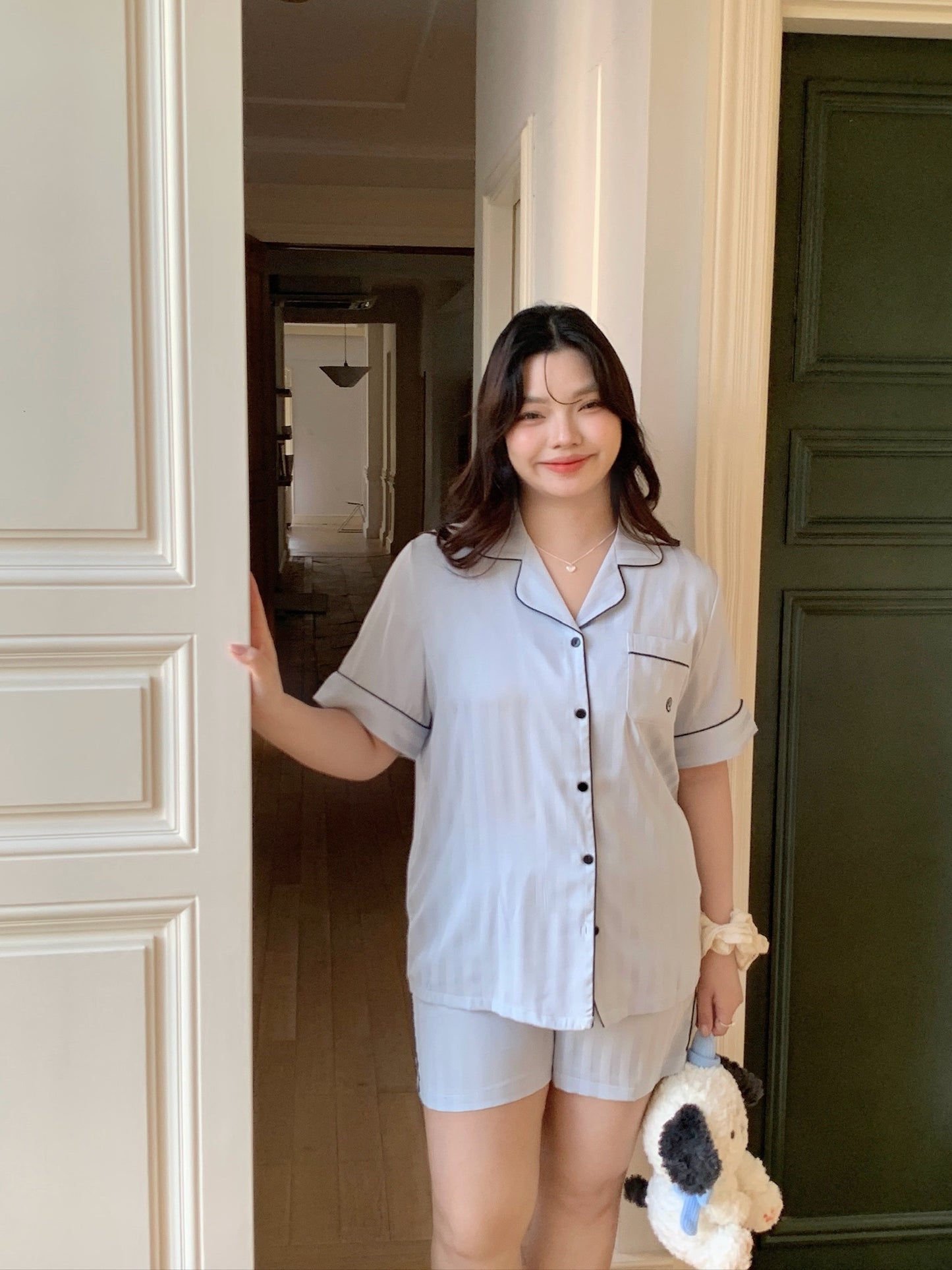 Chillday Collection : Short sleeve + short pants (Baby Blue)