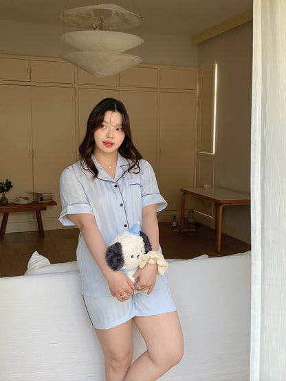Chillday Collection : Short Sleeve with Short Pants (Baby Blue)