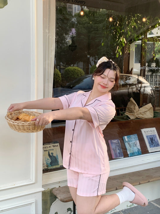 Chillday Collection : Short sleeve + short pants (Pink)