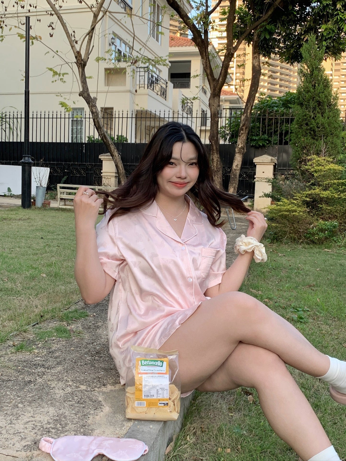 Glowie Collection : Short sleeve + short pants (Bright Pink)