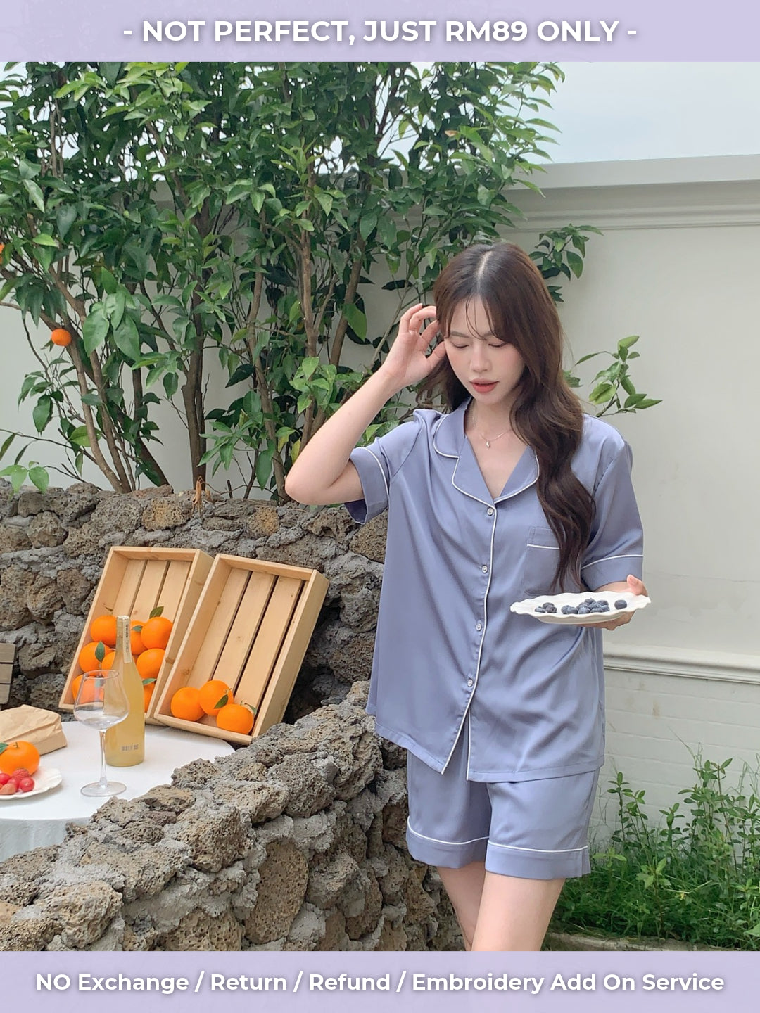 [ IMPERFECT RM89 ] Abby Collection - Grey Blue