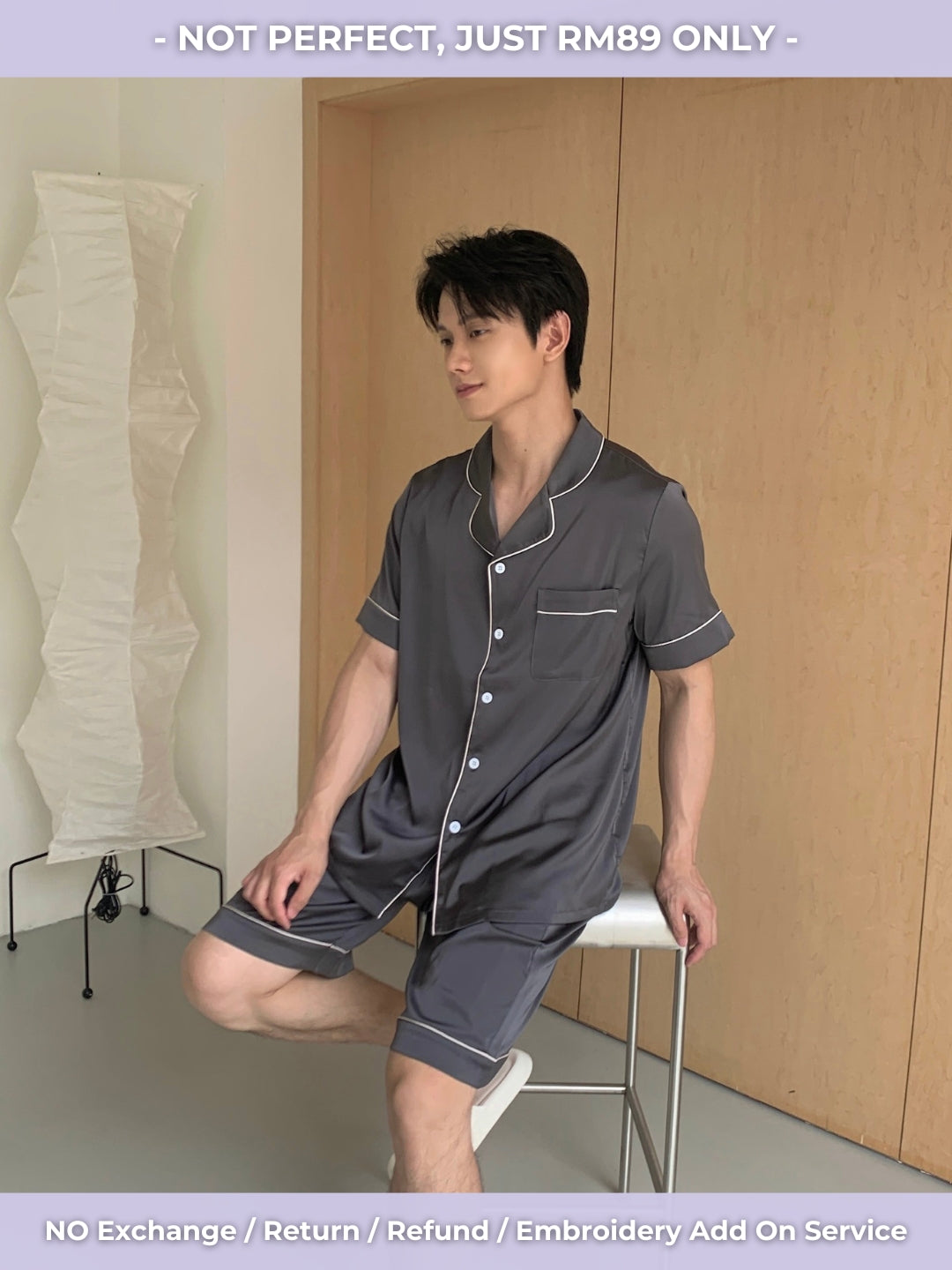 [ IMPERFECT RM89 ] Eddie (Men) Collection - Charcoal Grey