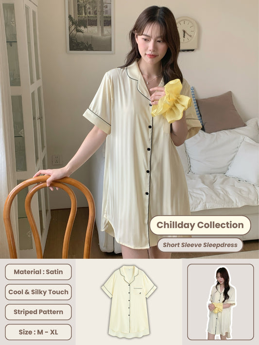 Chillday Collection : Sleep Dress Short Sleeve (Baby Yellow)