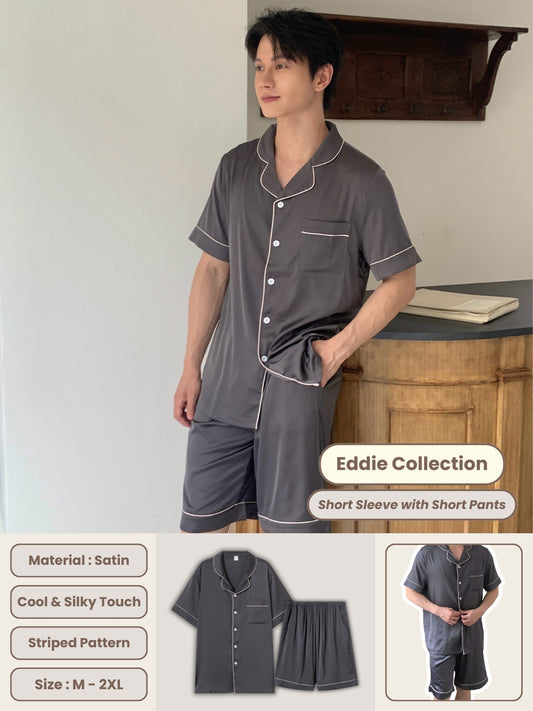 Eddie Collection : Short Sleeve with Short Pants (Charcoal Grey)