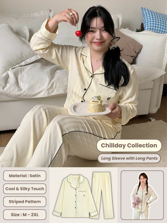 Chillday Collection : Long Sleeve with Long Pants (Baby Yellow)