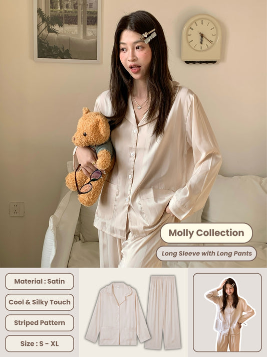 Molly Collection : Long Sleeve with Long Pants (Almond)