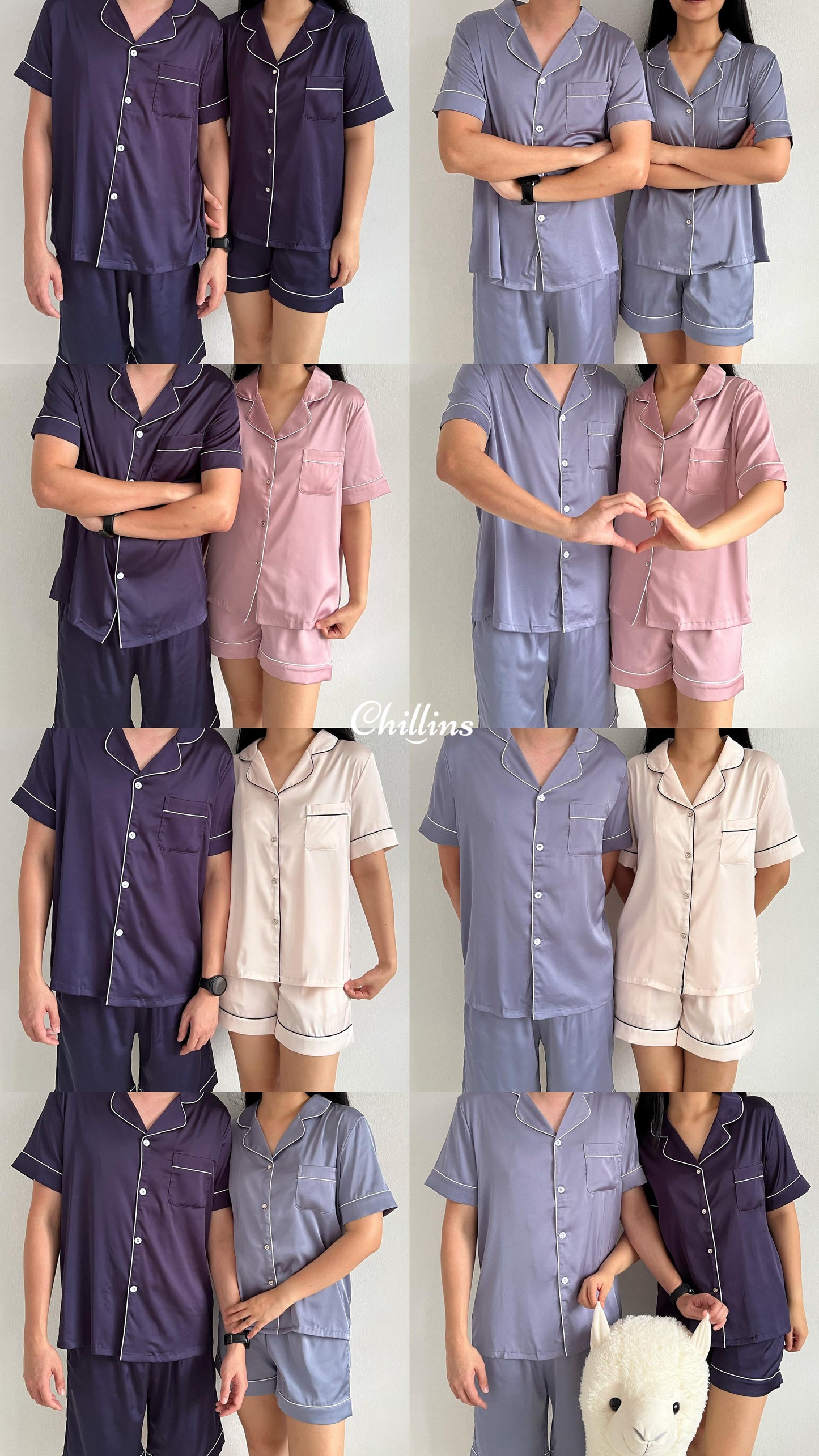 Abby Collection : Short sleeve + short pants (Cream)