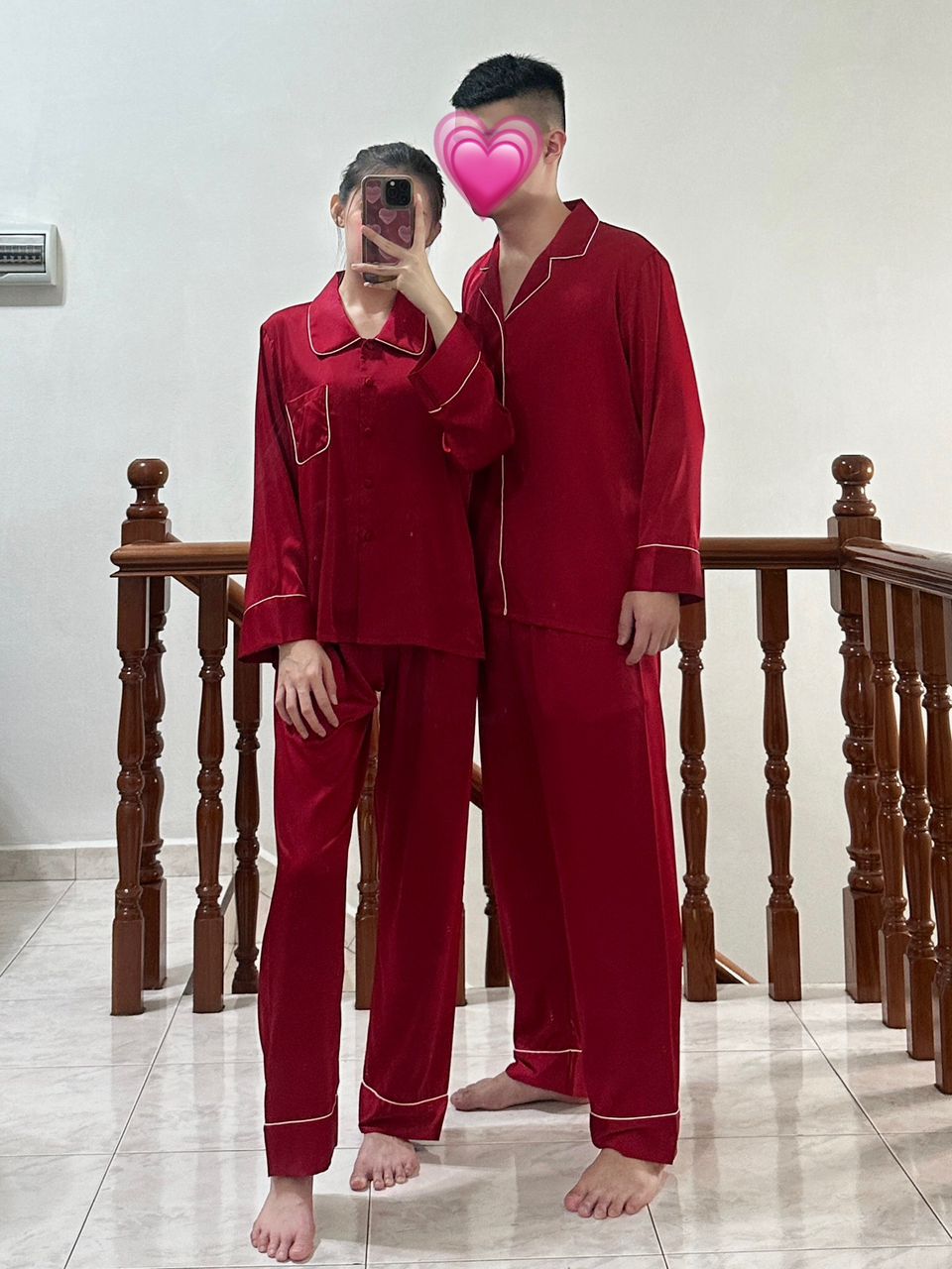 Love Story Collection : Long sleeve + long pants (Red)