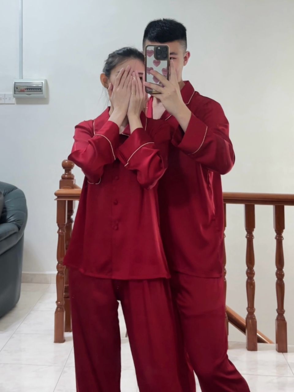 Love Story Collection : Long sleeve + long pants (Red)