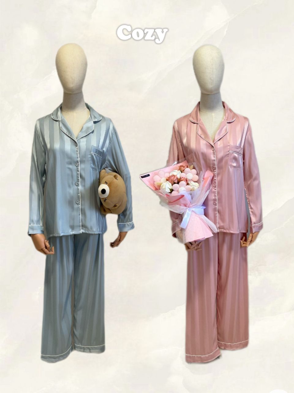 Cozy Collection : Long sleeve + long pants (Rose Pink)