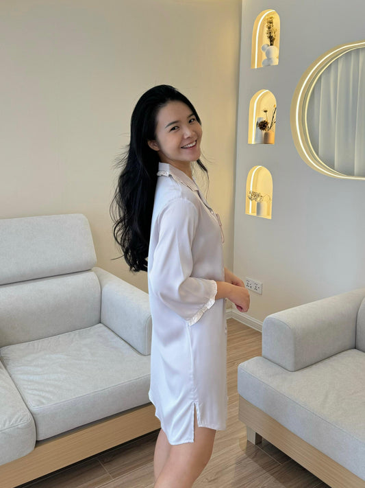Faye Collection : Sleep Dress 3/4 sleeve (Yam)