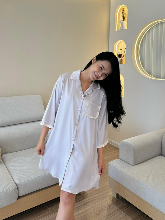 Faye Collection : Sleep Dress 3/4 sleeve (Yam)