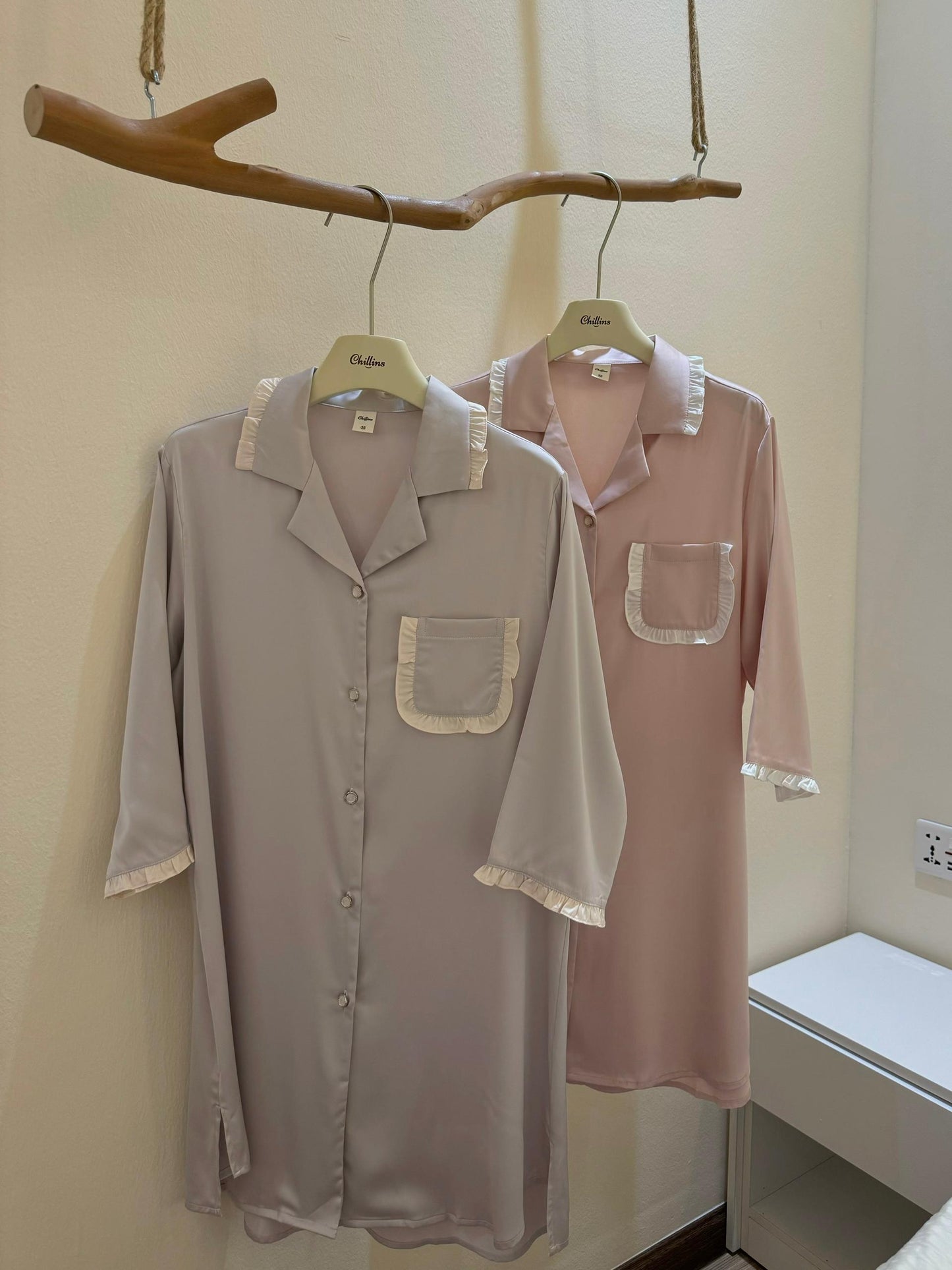 Faye Collection : Sleep Dress 3/4 sleeve (Yam)