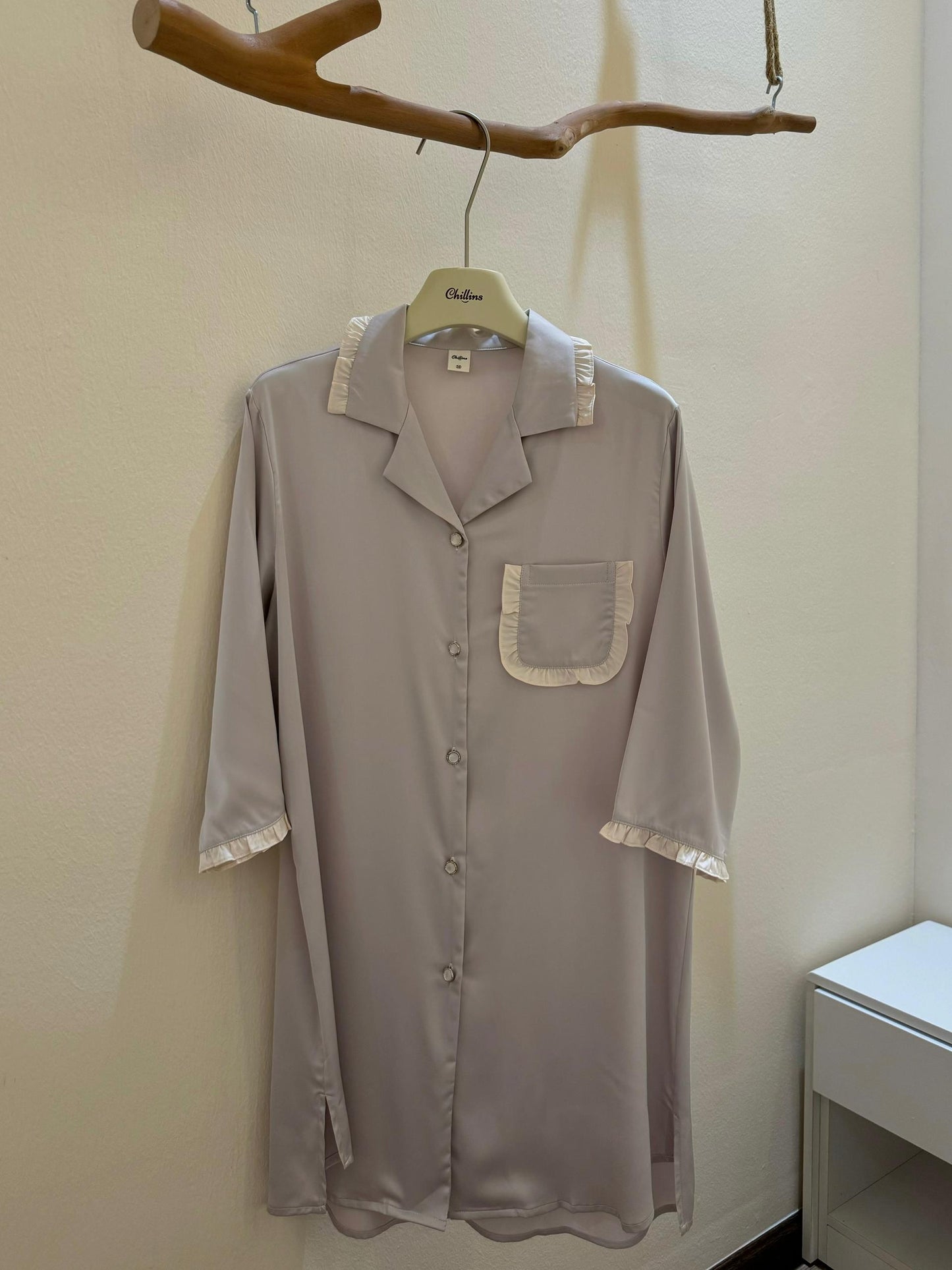 Faye Collection : Sleep Dress 3/4 sleeve (Yam)