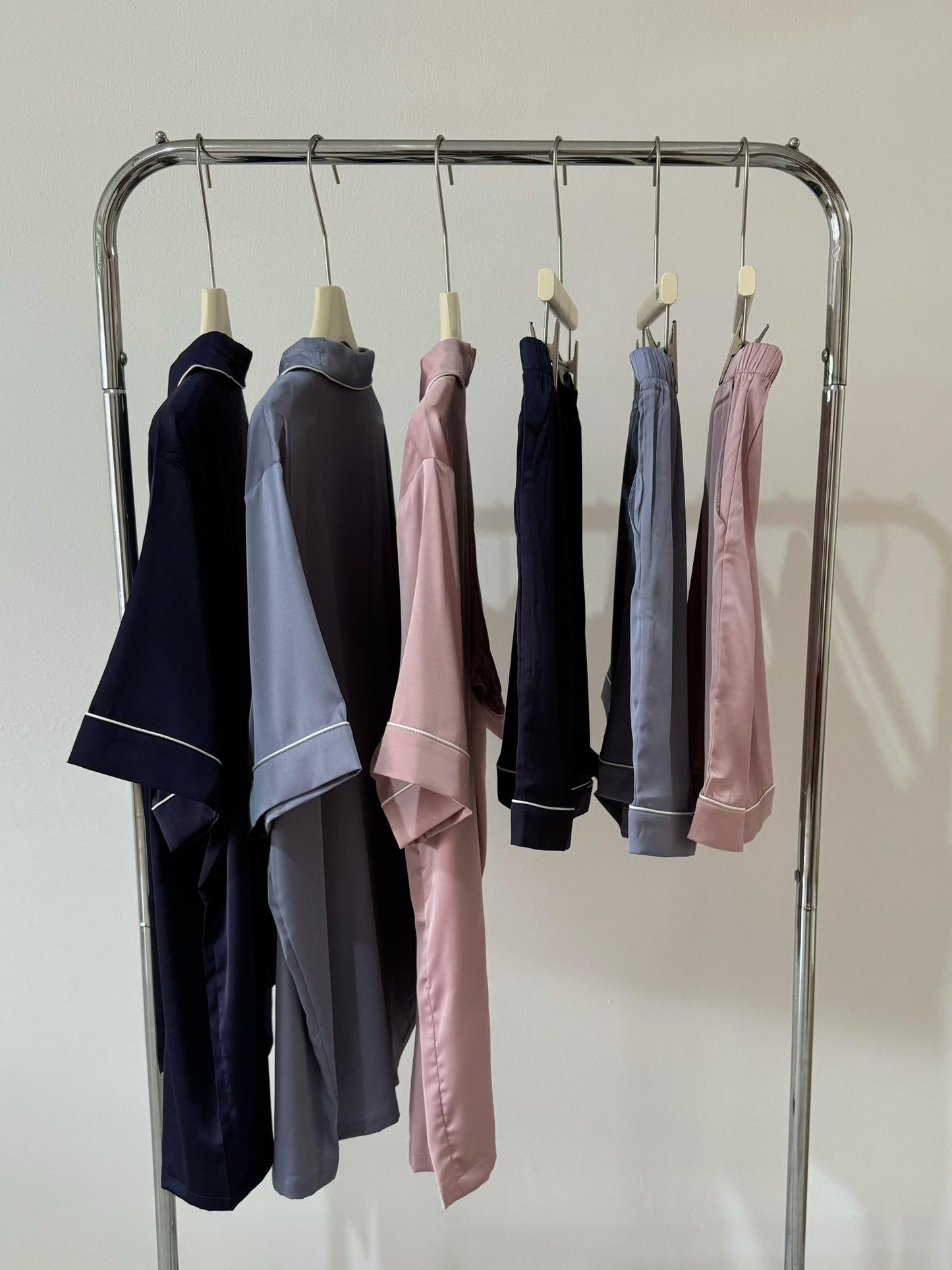 Abby Plus Collection : Short sleeve + short pants (Grey Blue)