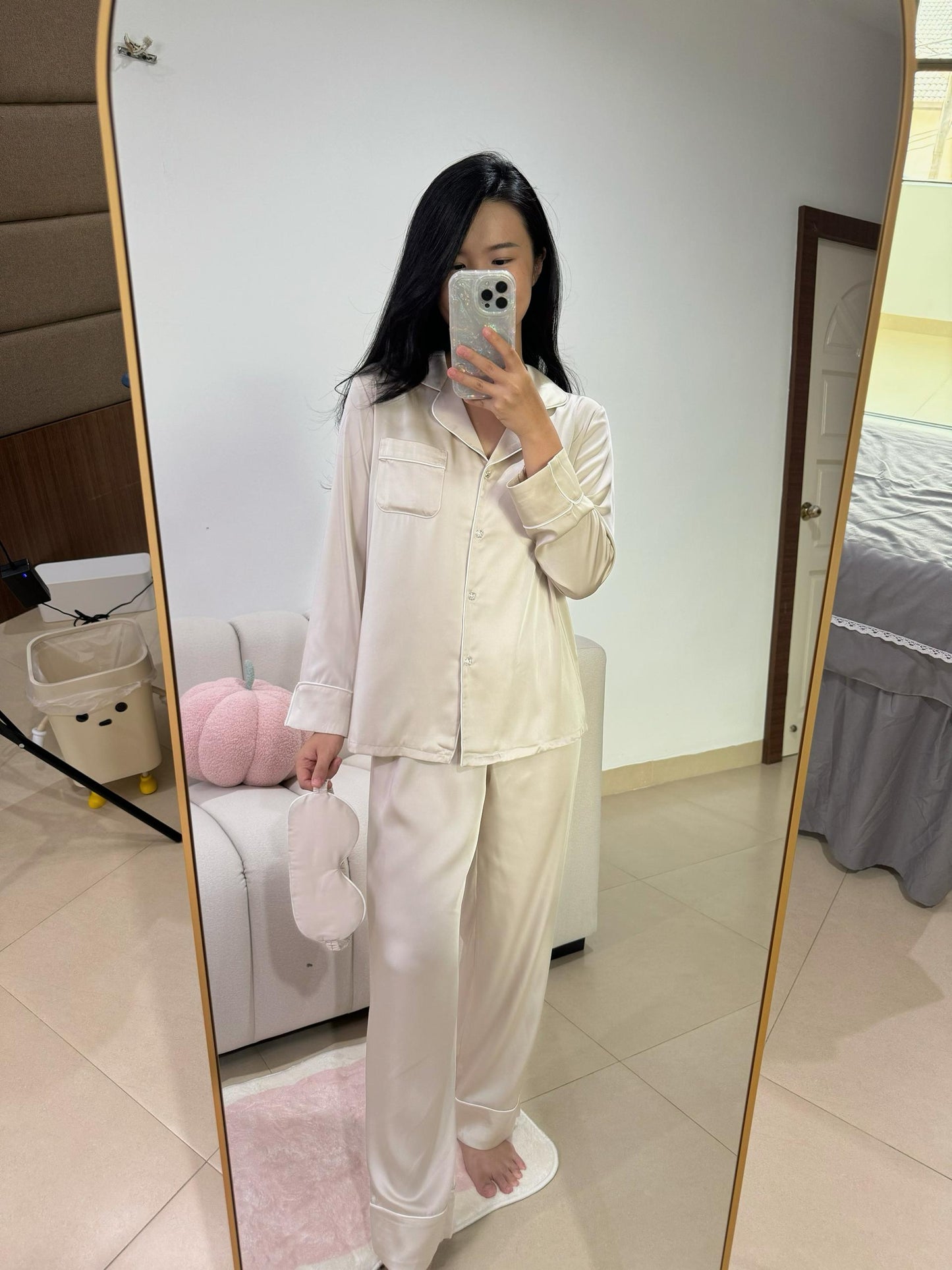 Blaire Collection : Long sleeve + long pants (Beige) *NEW COLOUR*