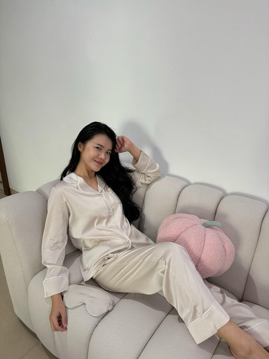 Blaire Collection : Long sleeve + long pants (Beige) *NEW COLOUR*